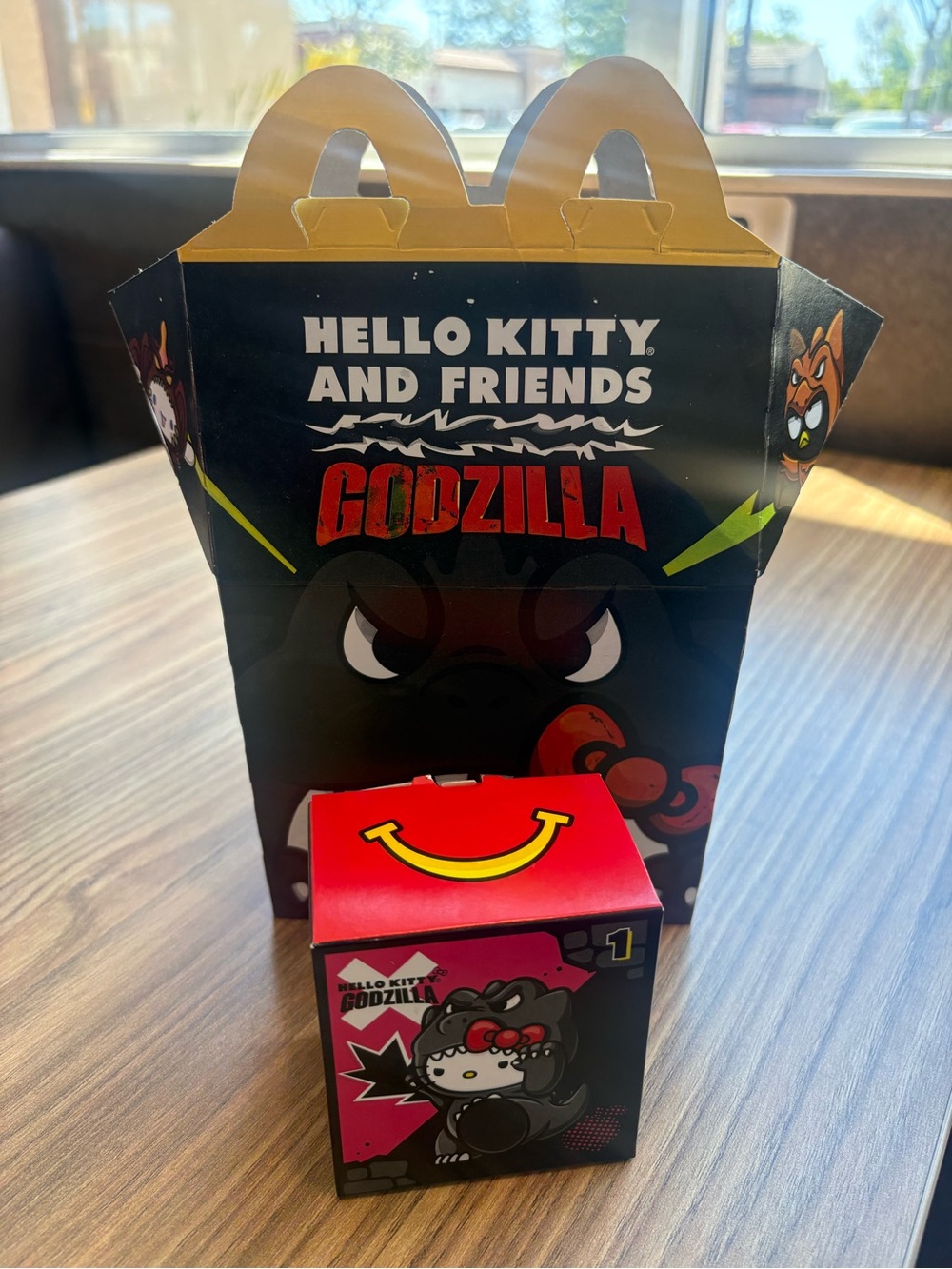 Hello Kitty Godzilla X  McDonald Toy Box - Black & Red